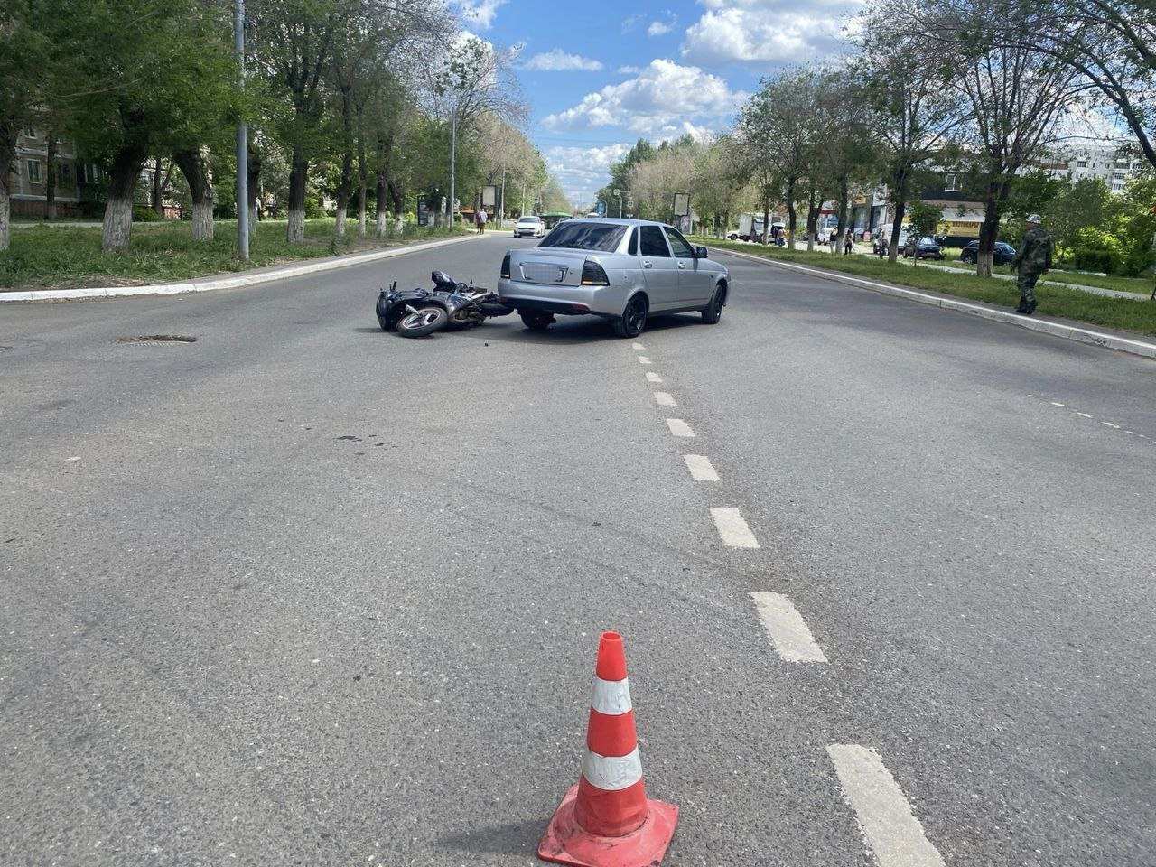 В Оренбурге в ДТП пострадал мотоциклист