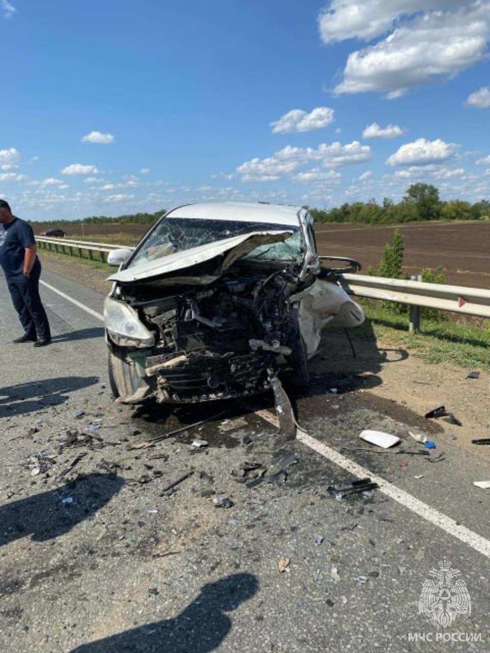 В Тоцком районе столкнулись два легковых автомобиля