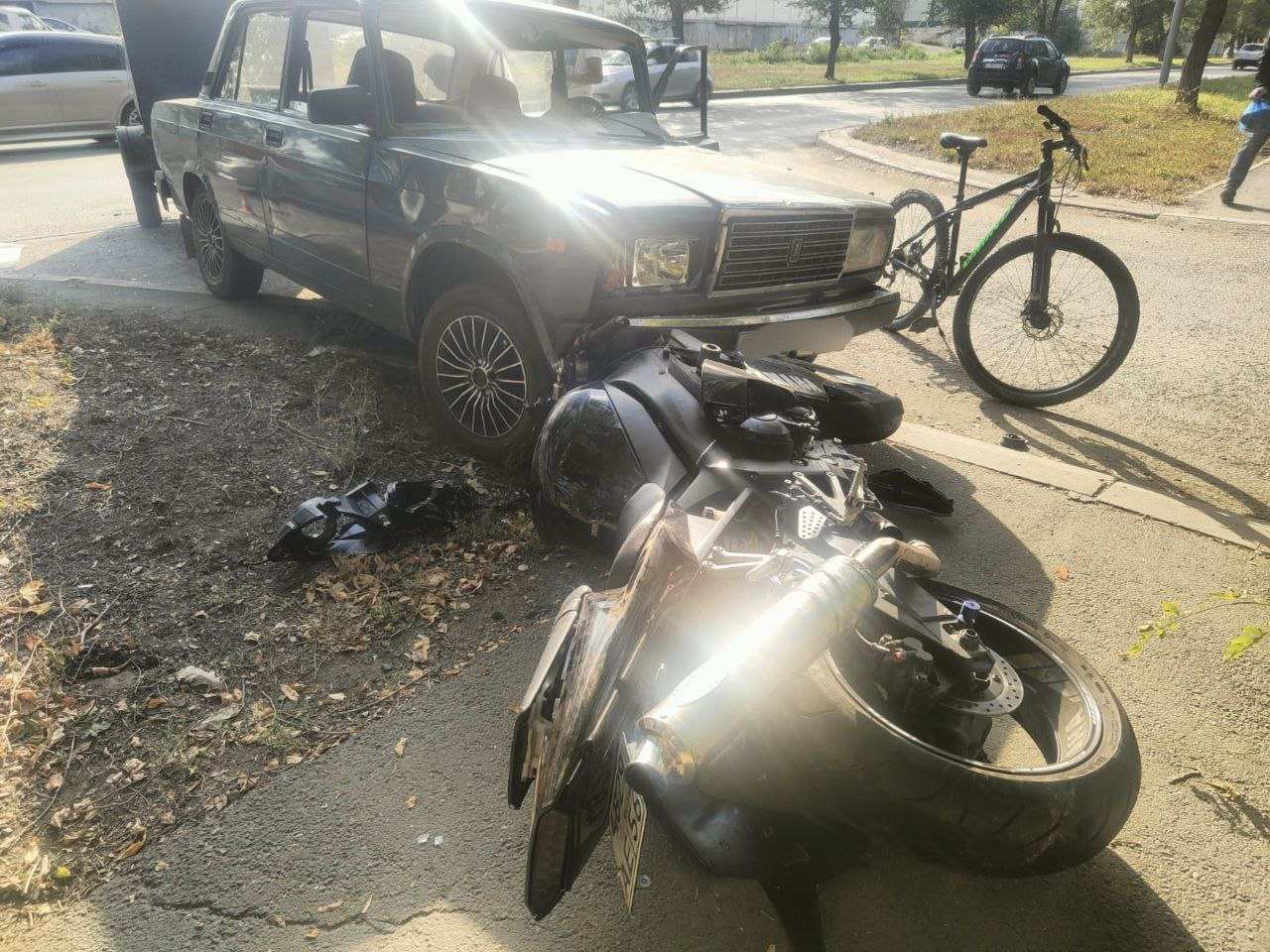 Мотоциклист пострадал в ДТП в Оренбурге