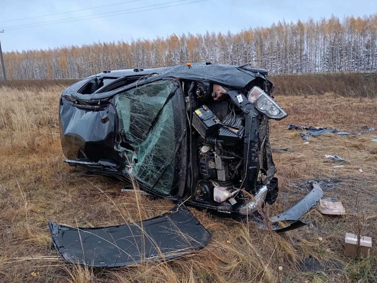 В Асексеевском районе перевернулась «Лада Калина» 