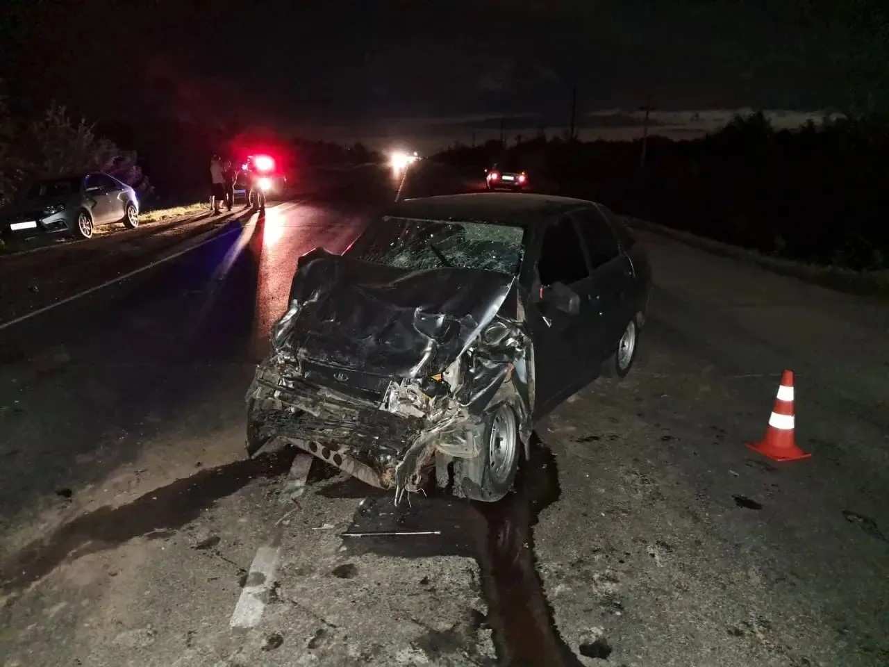 В Оренбургском районе произошло жёсткое ДТП с участием двух автомобилей