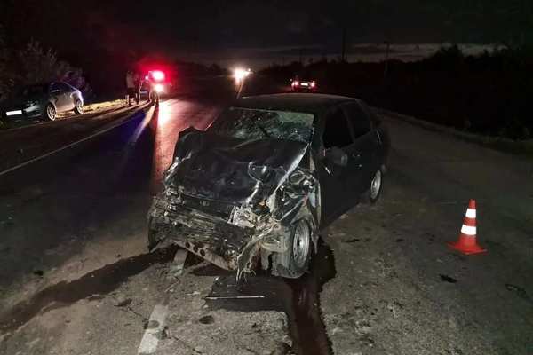 В Оренбургском районе произошло жёсткое ДТП с участием двух автомобилей