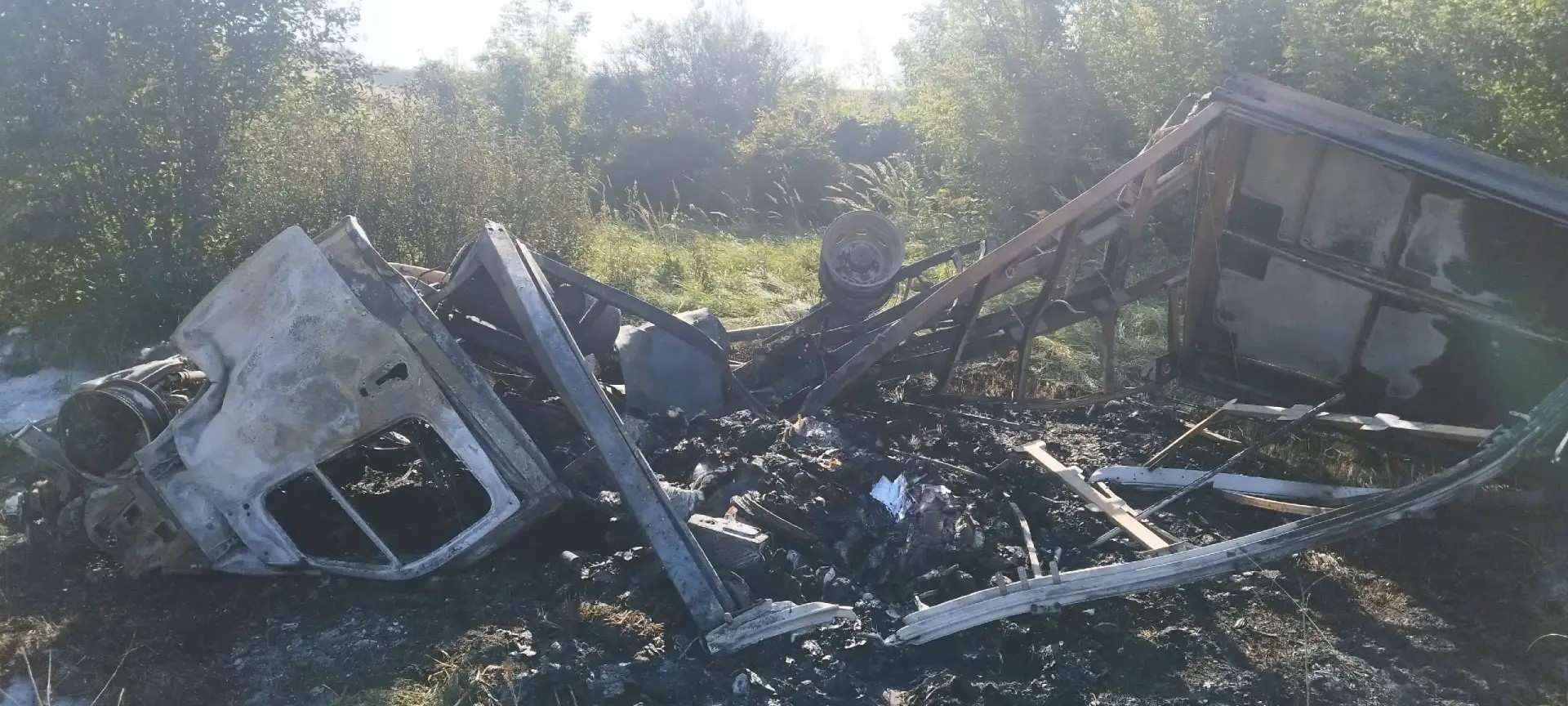 В Шарлыкском районе сгорел автомобиль «ГАЗель Next». Водитель и пассажир госпитализированы