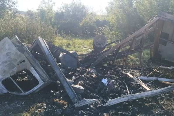 В Шарлыкском районе сгорел автомобиль «ГАЗель Next». Водитель и пассажир госпитализированы