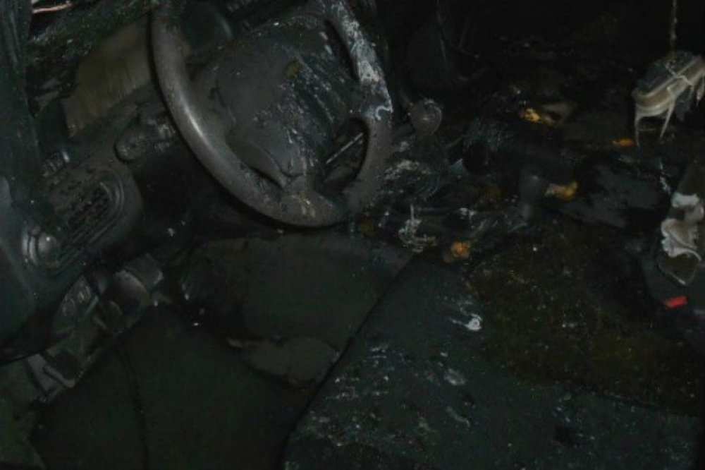 В Оренбуржье сгорел автомобиль