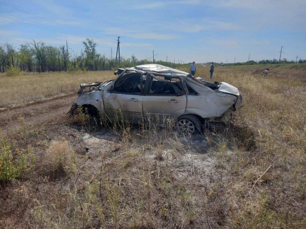 Водитель без прав перевернулся на автомобиле под Сорочинском