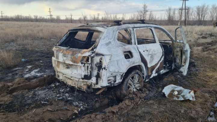 В Соль-Илецком городском округе сгорел автомобиль