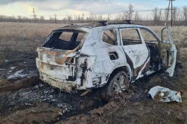 В Соль-Илецком городском округе сгорел автомобиль